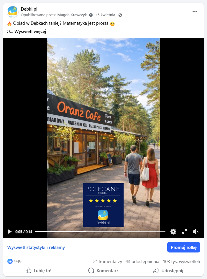 Rolka promująca Oranż Cafe